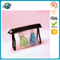 durable environmental clear pvc plastic zipper toilet bag